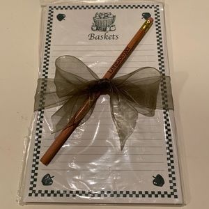 LONGABERGER NOTEPAD AND PENCIL.